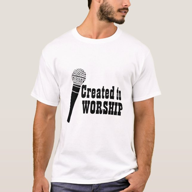 Camiseta Cantante de camisas del equipo de culto creado par (Anverso)