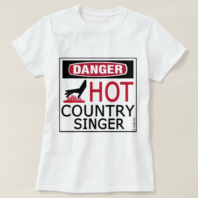 Camiseta Cantante de country caliente (Diseño del anverso)