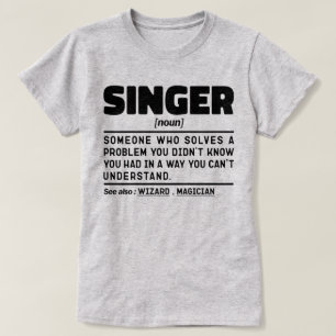 Camiseta Cantante de definición moderna cantando sobre arti