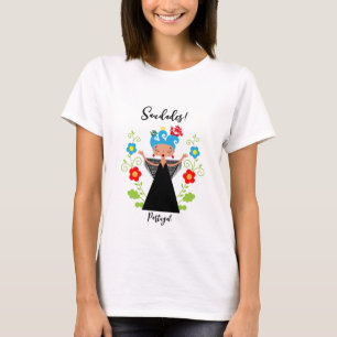 Camiseta Cantante de fado con barcos de caravanas portugues