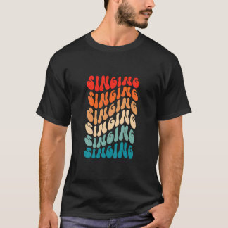 Camiseta Cantante de Groovy Retro retro Boho hippie de los 