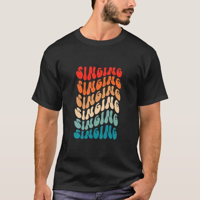 Camiseta Cantante de Groovy Retro retro Boho hippie de los  (Anverso)