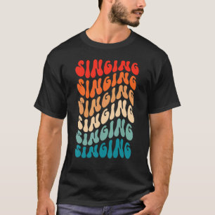 Camiseta Cantante de Groovy Retro retro Boho hippie de los 