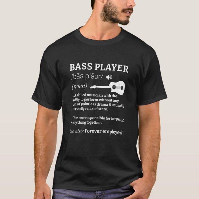 Camiseta Cantante De Guitar Bass Nun Un Músico Especializad (Anverso)