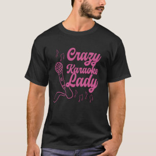 Camiseta Cantante de Karaoke 80 Retro Vintage Loco Karaoke 