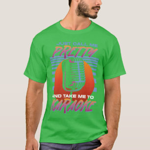 Camiseta Cantante de Karaoke 80s Retro Solo Llama familia