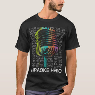 Camiseta Cantante de Karaoke Años 80 Retro Soporte vintage