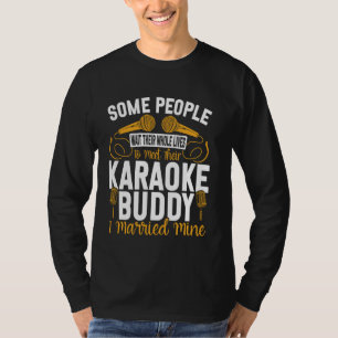 Camiseta Cantante de Karaoke Esposo Esposa Matrimonio Boda