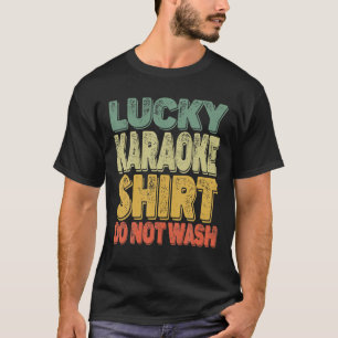 Camiseta Cantante de Karaoke Lucky Retro No Lavar Mujeres H