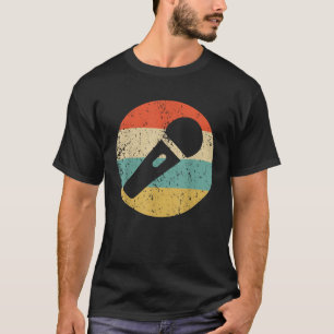 Camiseta Cantante de Karaoke Micrófono Retro