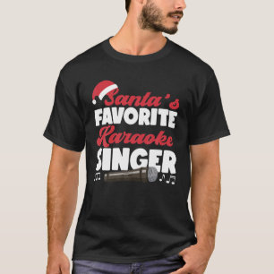 Camiseta Cantante de karaoke Navidades del karaoke favorito