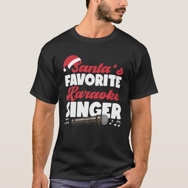 Camiseta Cantante de karaoke Navidades del karaoke favorito (Anverso)