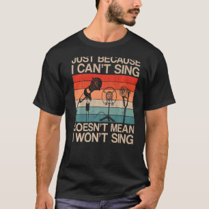Camiseta Cantante de karaoke retro vintage solo porque no p
