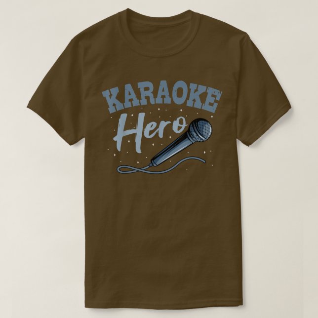 Camiseta Cantante de micrófono Héroe de Karaoke, amante de  (Diseño del anverso)