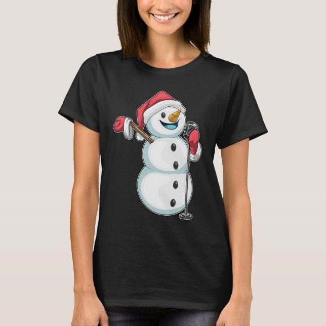 Camiseta Cantante de Navidades Snowman (Anverso)