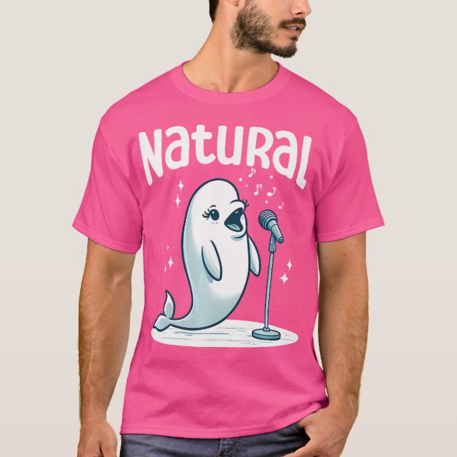Camiseta Cantante de ópera de ballenas de Beluga (Anverso)