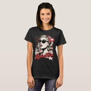 Camiseta Cantante de Pop Art Retro Girl