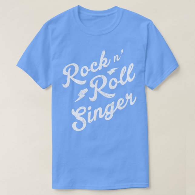Camiseta Cantante de rock and Roll (Diseño del anverso)