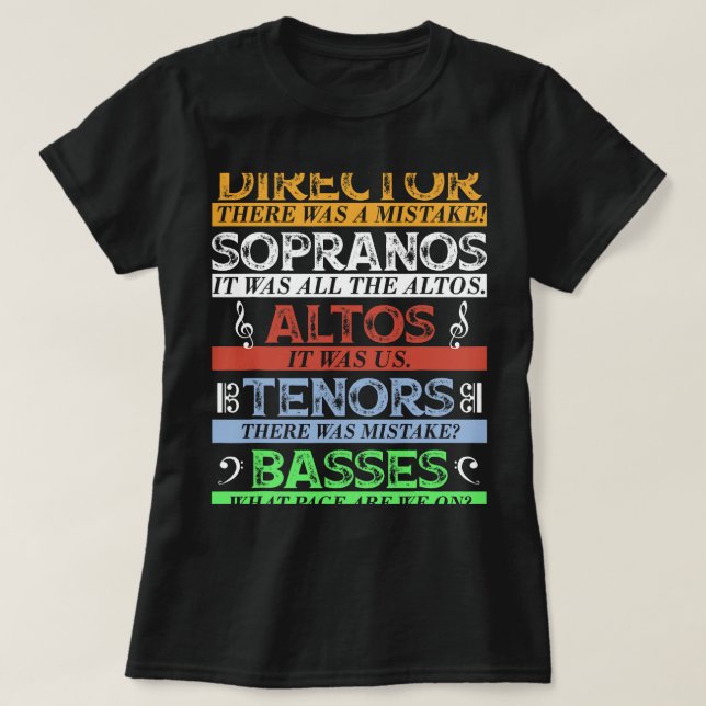 Camiseta Cantante del coro musical (Diseño del anverso)