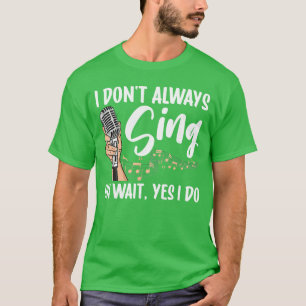 Camiseta Cantante Divertido para Hombres Mujeres Micrófono 