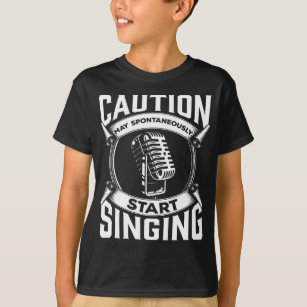 Camiseta Cantante gracioso cita a músico cantante de micróf