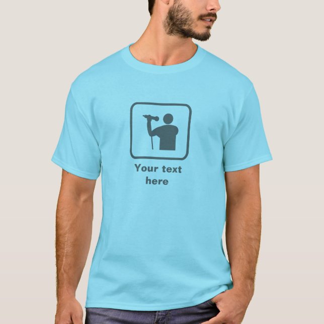 Camiseta Cantante — Logo Gris — Personalizable (Anverso)