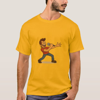 Camiseta Cantante metiéndose en la canción