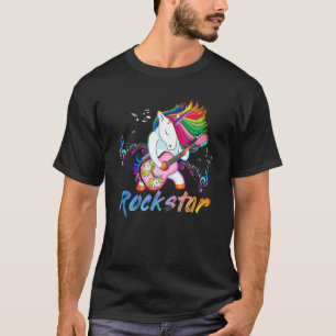 Camiseta Cantante musical de la estrella de rock de unicorn