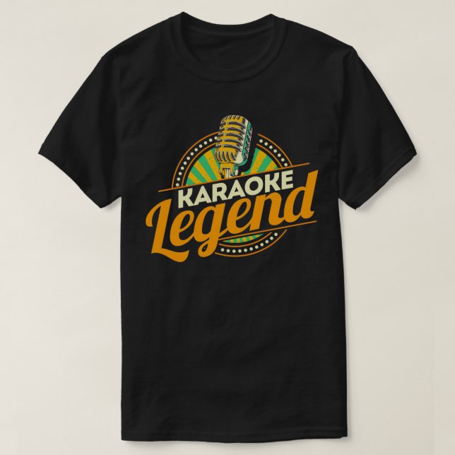Camiseta Cantante musical Fiesta de la leyenda de Karaoke (Diseño del anverso)