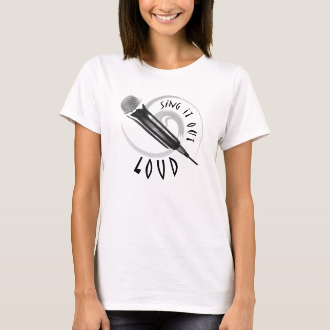 Camiseta Cantante o acto musical - diseño del Karaoke del (Anverso)