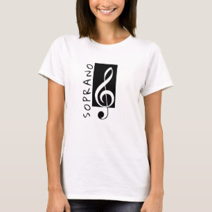 Camiseta Cantante Soprano Treble Clef
