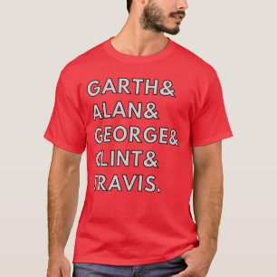 Camiseta Cantantes Country hombres de los 90 Garth Clint Al