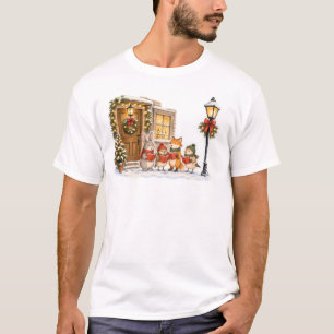 Camiseta Cantantes de villancicos de animales del bosque pa