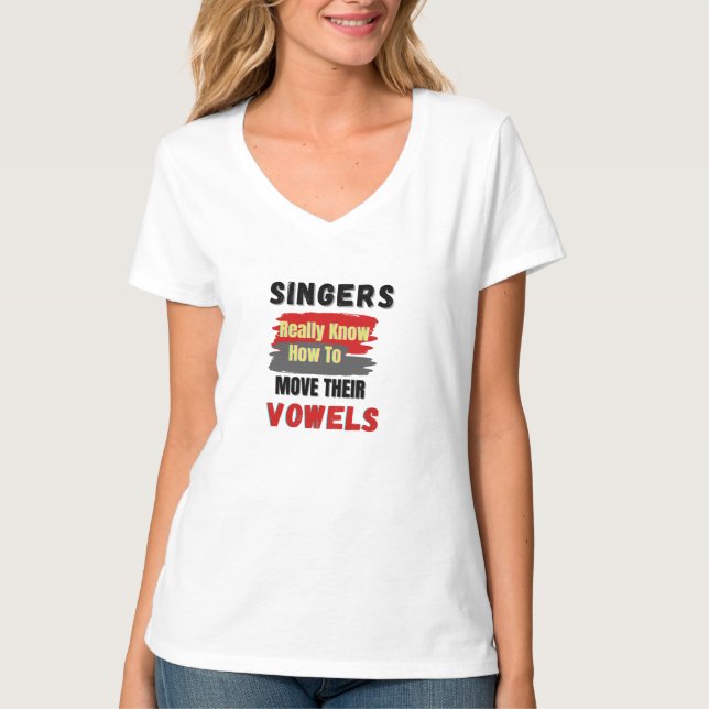 Camiseta Cantantes divertidos votan movimientos (Anverso)