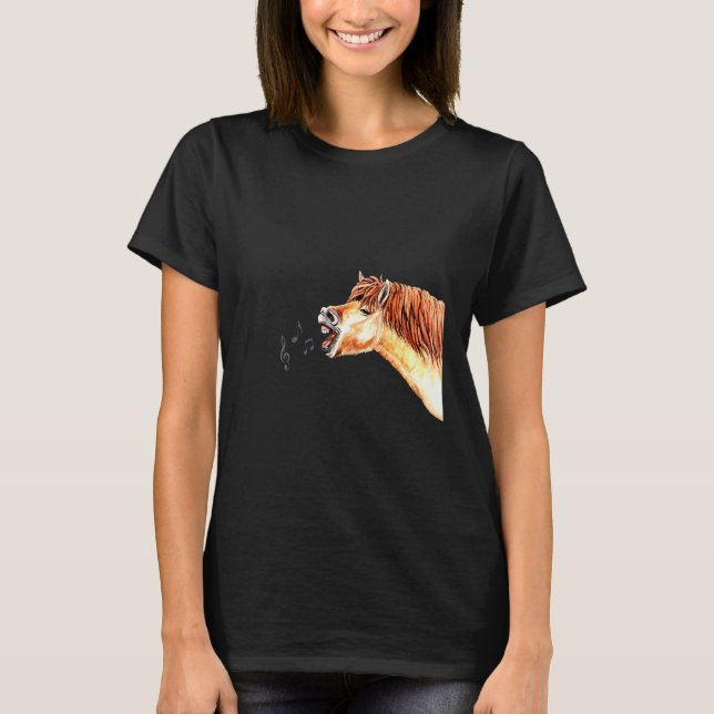 Camiseta Cantar a caballo Canción Canción Amor Música Impre (Anverso)