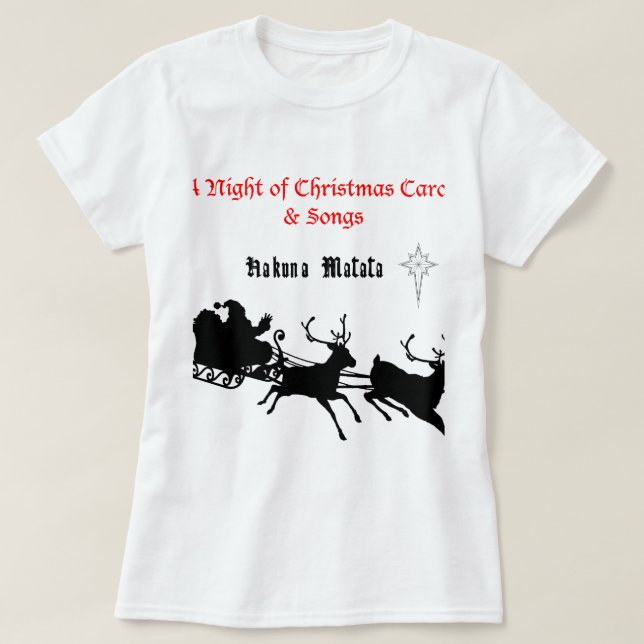 Camiseta Cantar a lo largo de los Navidades - villancicos y (Diseño del anverso)