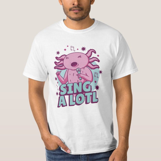 Camiseta Cantar mucho Cantando Axolotl (Anverso)