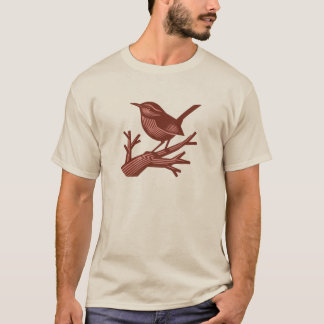 Camiseta Cantar Wren en el árbol muerto