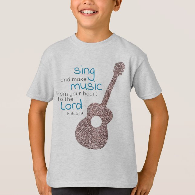 Camiseta "Cantar Y Hacer Música..." Guitarra  (Anverso)