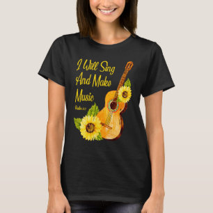 Camiseta Cantaré Y Cantaré Música Cristiana Guitarra Jugado