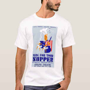 Camiseta Cante para el Musical de la cena WPA 1939