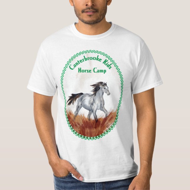 Camiseta Canterbrooke embroma el campo del caballo (Anverso)