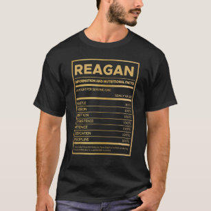 Camiseta Cantidad de Información de Nutrición de Reagan por