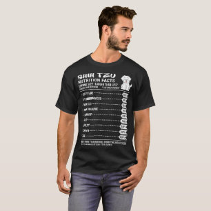 Camiseta Cantidad de los hechos de la nutrición del perro