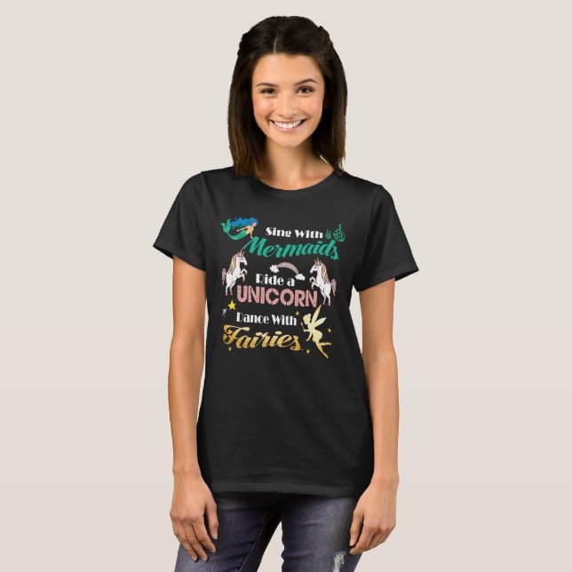 Camiseta Canto de camisas divertidas contra las sirenas mon (Anverso completo)