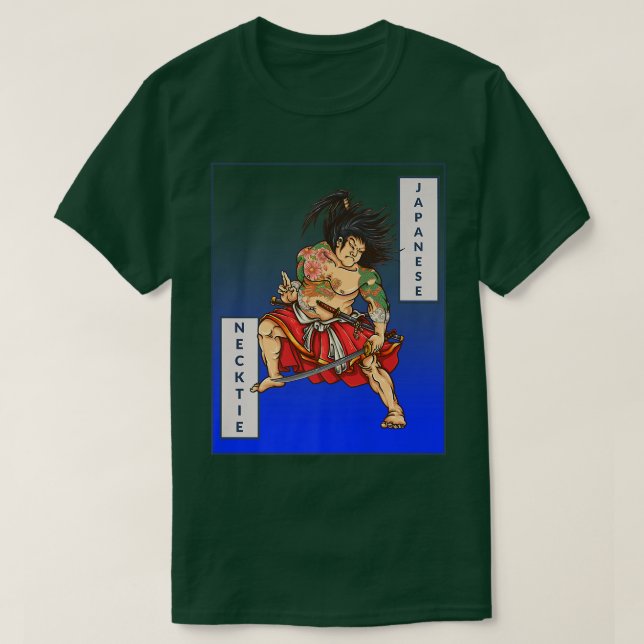 Camiseta Canto de cuello japonés, samurai, JiuJitsu, MMA, g (Diseño del anverso)
