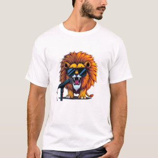 Camiseta Canto de leones de Guay con micrófono