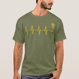 Camiseta Canto de radio de cantante de latido de micrófono