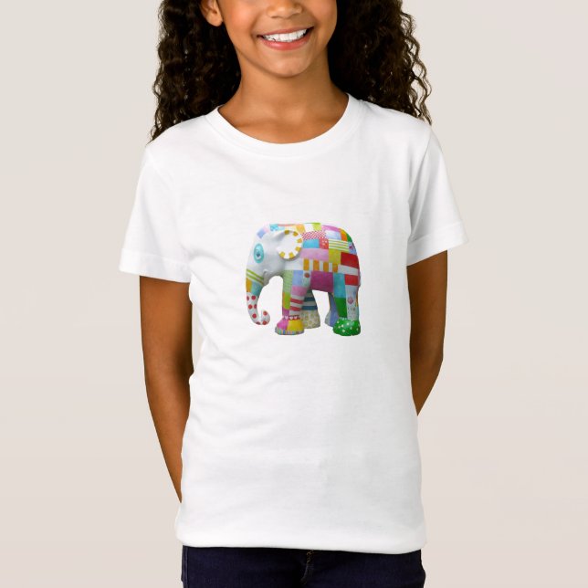 Camiseta Canto retro de elefante lindo (Anverso)