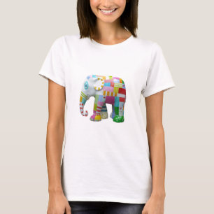 Camiseta Canto retro de elefante lindo